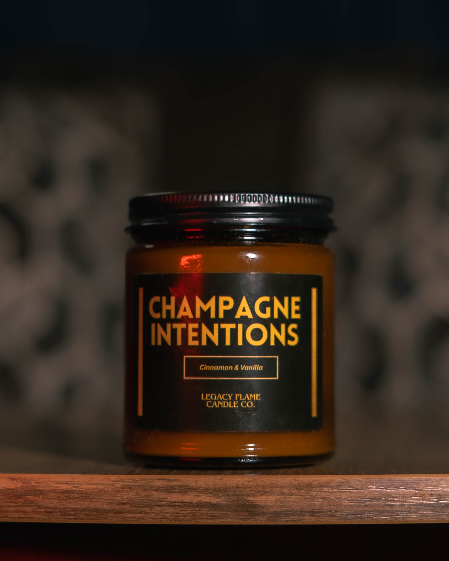 Soy Candle: Champagne Intentions, Cinnamon & Vanilla Scent