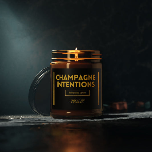 Soy Candle: Champagne Intentions, Cinnamon & Vanilla Scent